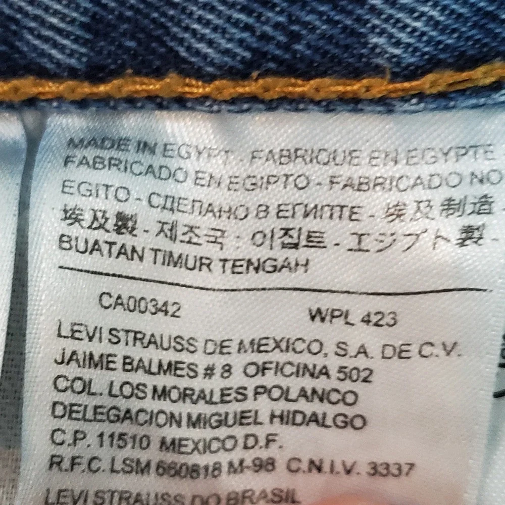 Levi's 501 Men Jeans 36X36 Blue Denim 32